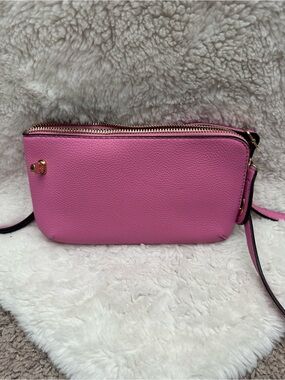 Pink Crossbody Leather Wristlet
JEN & CO